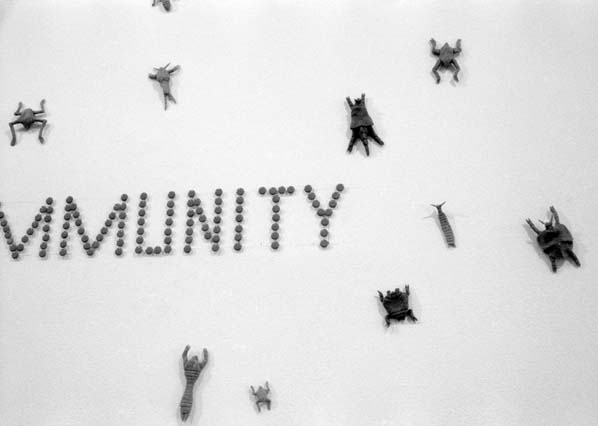 Valeriy Gerlovin &quotBread Insects Community", 1982, Artists Space, NY, fragment of installation